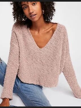 Free People Popcorn Sweater Lavender